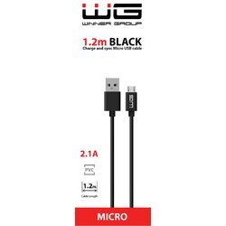 Winner Group Dátový kábel USB-A micro-USB, 2,1 A, čierny, 120 cm