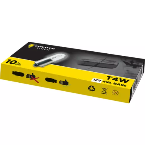 Žiarovka 12V 4W T4W BA9s COYOTE VISION balenie 10ks