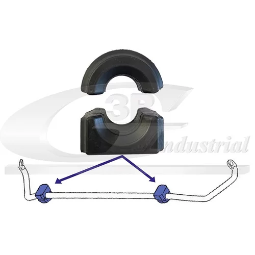Uloženie priečneho stabilizátora 3RG 60163