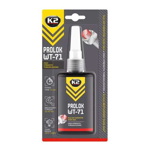 Lepidlo na závity K2 PROLOK WT-71 50g