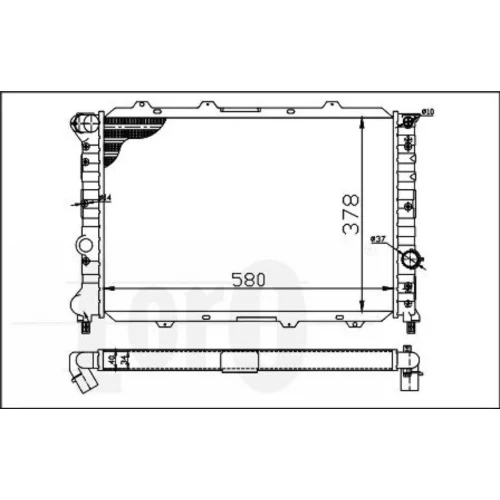 Chladič motora ABAKUS 002-017-0001 (ABAKUS / Loro) - obr. 2