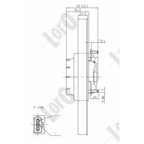 Ventilátor chladenia motora ABAKUS 053-014-0019 (ABAKUS / Loro) - obr. 1
