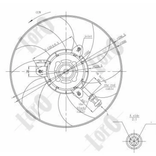 Ventilátor chladenia motora ABAKUS 053-014-0032 (ABAKUS / Loro) - obr. 4