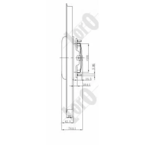 Ventilátor chladenia motora ABAKUS 037-014-0008 (ABAKUS / Loro) - obr. 2