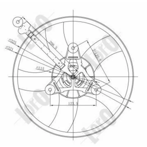 Ventilátor chladenia motora ABAKUS 053-014-0014 (ABAKUS / Loro) - obr. 3