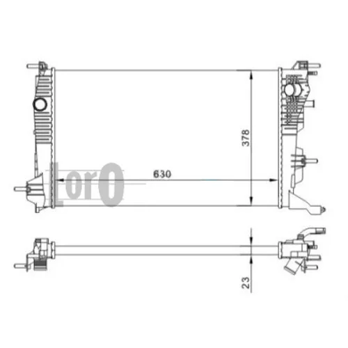 Chladič motora ABAKUS 042-017-0052-B