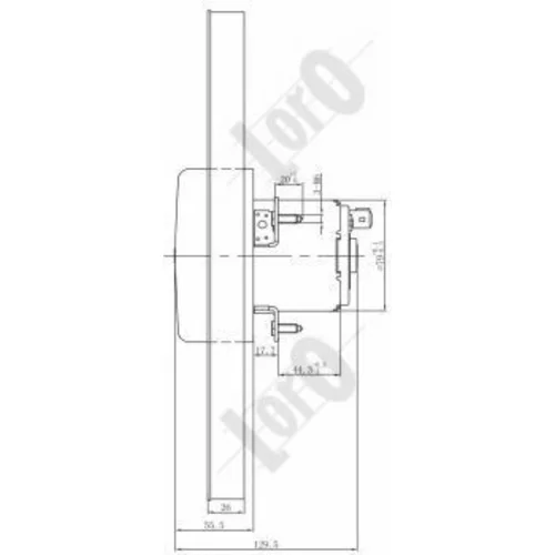 Ventilátor chladenia motora ABAKUS 053-014-0018 (ABAKUS / Loro) - obr. 3