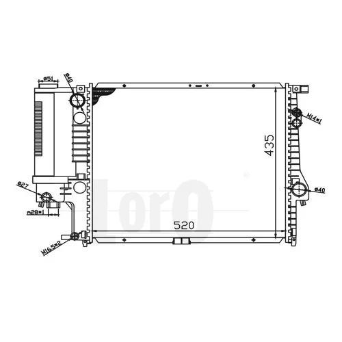 Chladič motora ABAKUS 004-017-0003 (ABAKUS / Loro) - obr. 3