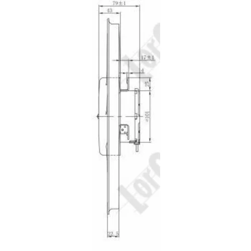 Ventilátor chladenia motora ABAKUS 037-014-0013 (ABAKUS / Loro) - obr. 3