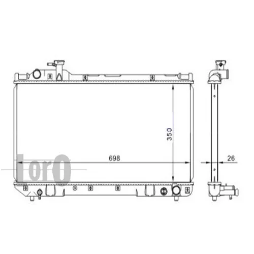 Chladič motora ABAKUS 051-017-0015-B (ABAKUS / Loro) - obr. 1