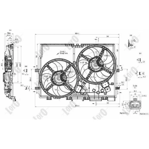 Ventilátor chladenia motora ABAKUS 016-014-0014 (ABAKUS / Loro) - obr. 6