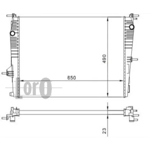 Chladič motora ABAKUS 042-017-0053 (ABAKUS / Loro) - obr. 1