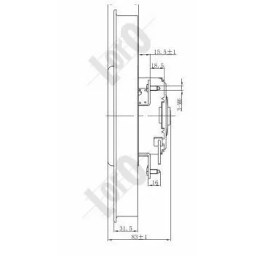 Ventilátor chladenia motora ABAKUS 050-014-0001 (ABAKUS / Loro) - obr. 3