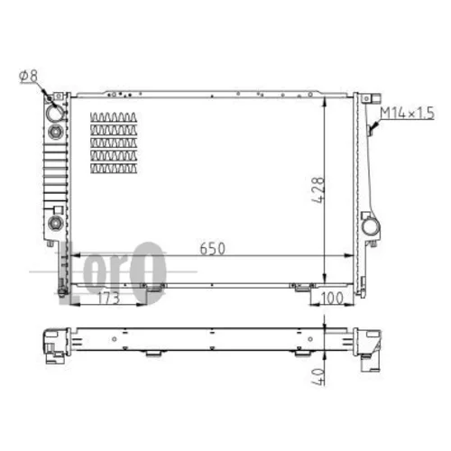 Chladič motora ABAKUS 004-017-0034-B