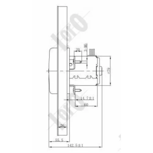 Ventilátor chladenia motora ABAKUS 053-014-0002 (ABAKUS / Loro) - obr. 3