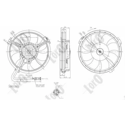 Ventilátor chladenia motora ABAKUS 003-014-0011 (ABAKUS / Loro) - obr. 4