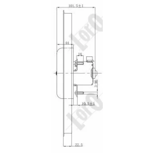 Ventilátor chladenia motora ABAKUS 037-014-0024 (ABAKUS / Loro) - obr. 2