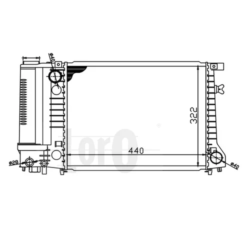 Chladič motora ABAKUS 004-017-0004 (ABAKUS / Loro) - obr. 3
