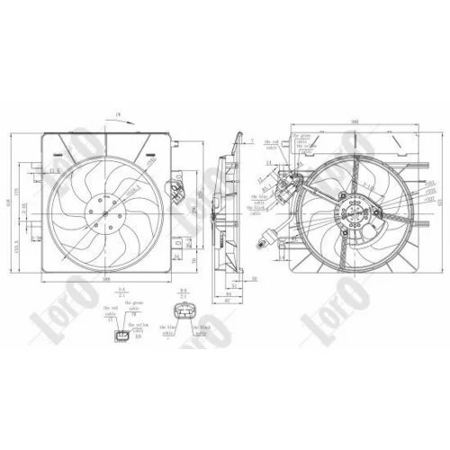 Ventilátor chladenia motora ABAKUS 009-014-0005 (ABAKUS / Loro) - obr. 3