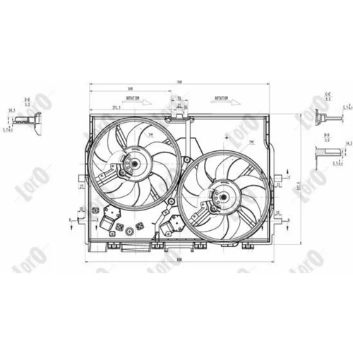 Ventilátor chladenia motora ABAKUS 016-014-0014 (ABAKUS / Loro) - obr. 5