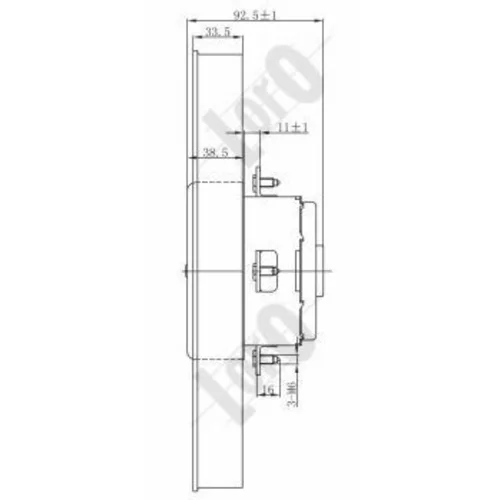 Ventilátor chladenia motora ABAKUS 053-014-0032 (ABAKUS / Loro) - obr. 3