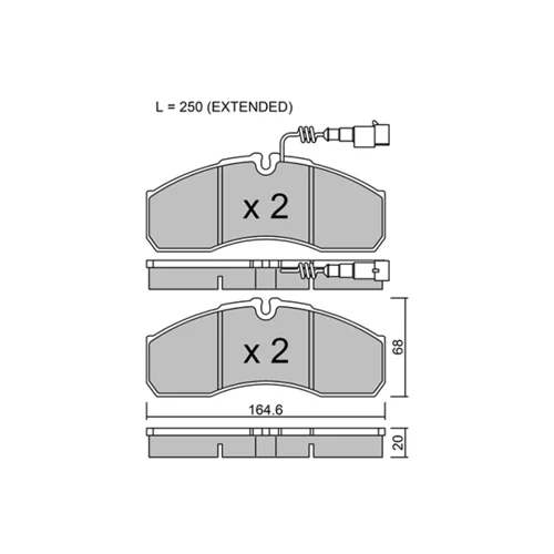 Sada brzdových platničiek kotúčovej brzdy AISIN BPNI-1016