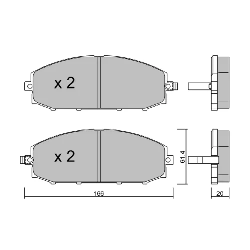 Sada brzdových platničiek kotúčovej brzdy AISIN BPNI-1918