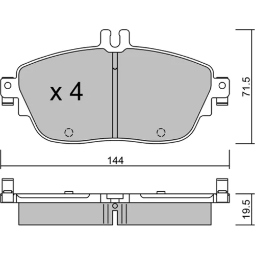 Sada brzdových platničiek kotúčovej brzdy AISIN BPMB-1024