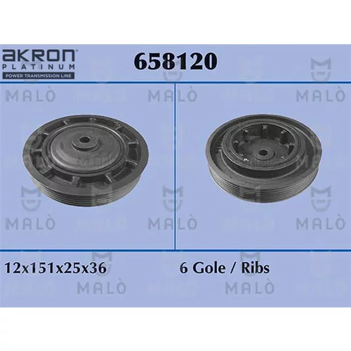 Remenica kľukového hriadeľa AKRON-MALO 658120