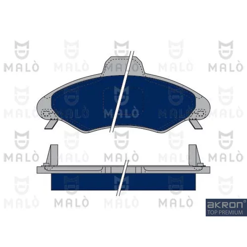 Sada brzdových platničiek kotúčovej brzdy AKRON-MALO 1050360