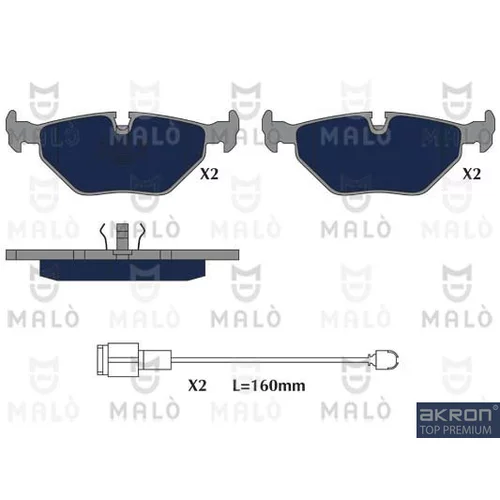 Sada brzdových platničiek kotúčovej brzdy AKRON-MALO 1051265