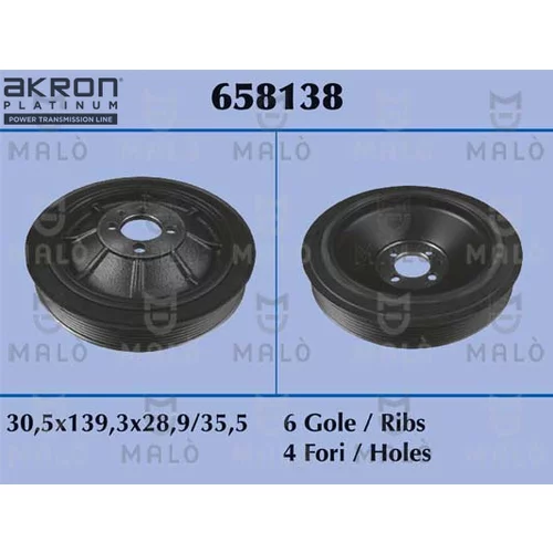 Remenica kľukového hriadeľa AKRON-MALO 658138