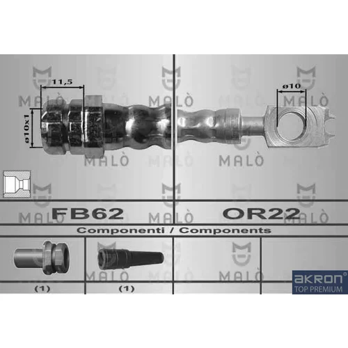 Brzdová hadica AKRON-MALO 80392