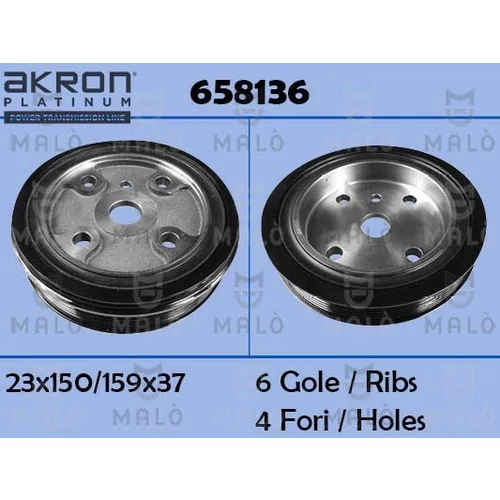 Remenica kľukového hriadeľa AKRON-MALO 658136