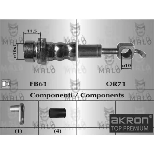 Brzdová hadica AKRON-MALO 81107