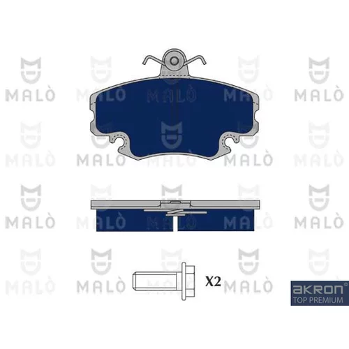 Sada brzdových platničiek kotúčovej brzdy AKRON-MALO 1050381