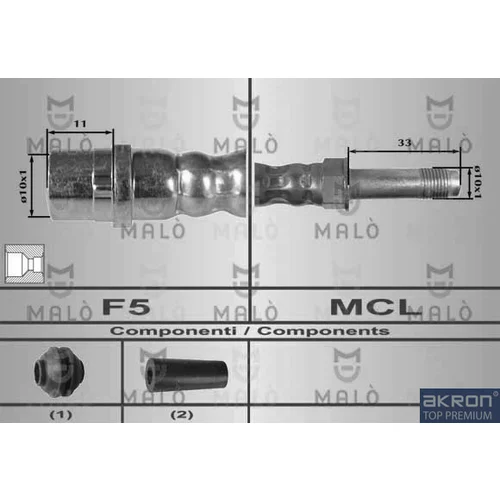 Brzdová hadica AKRON-MALO 80167