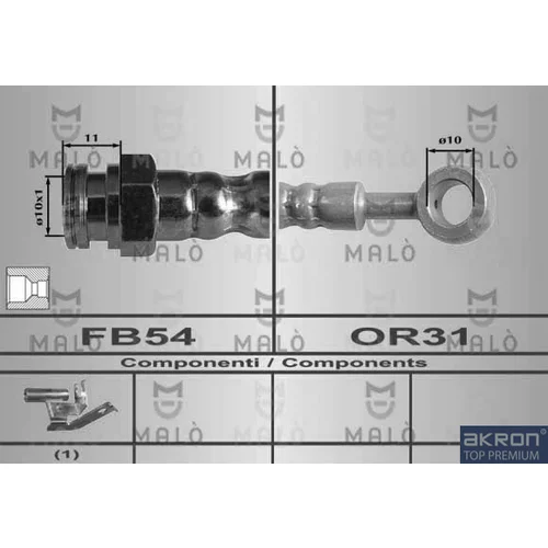Brzdová hadica AKRON-MALO 80493