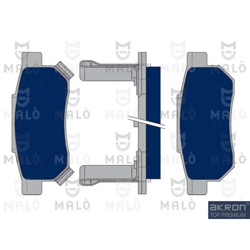 Sada brzdových platničiek kotúčovej brzdy AKRON-MALO 1050015