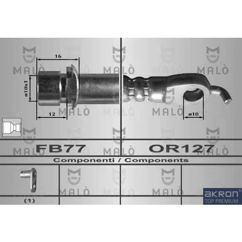 Brzdová hadica AKRON-MALO 80438
