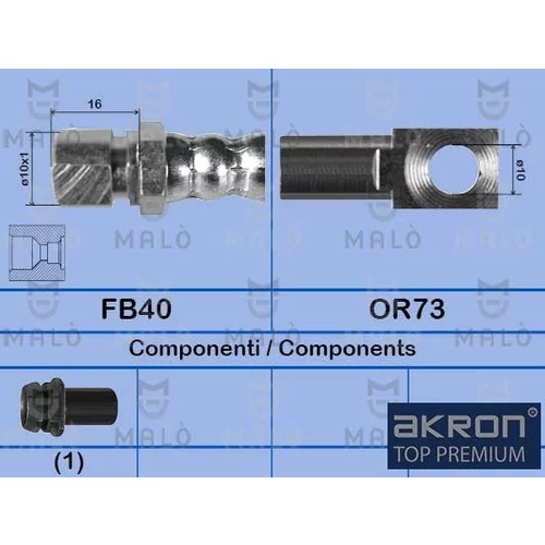 Brzdová hadica AKRON-MALO 80451