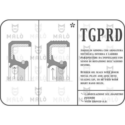 Tesniaci krúžok 11561PRDF /AKRON-MALO/