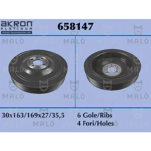 Remenica kľukového hriadeľa AKRON-MALO 658147