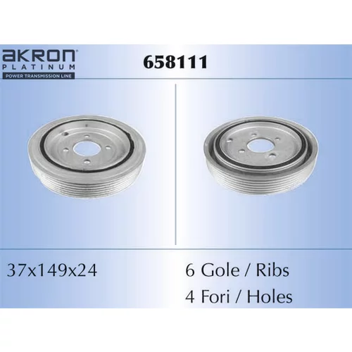 Remenica kľukového hriadeľa AKRON-MALO 658111