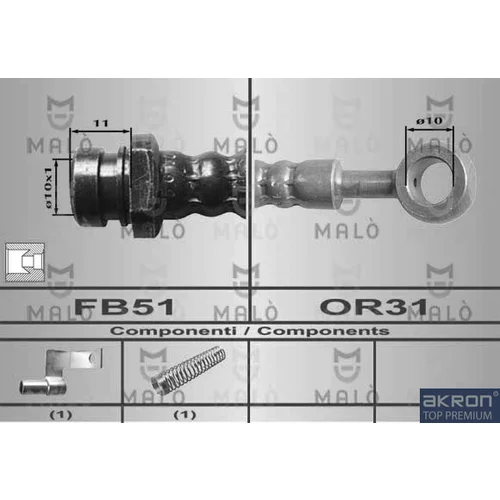 Brzdová hadica AKRON-MALO 80480
