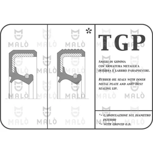 Tesniaci krúžok kľukového hriadeľa 962PTF /AKRON-MALO/