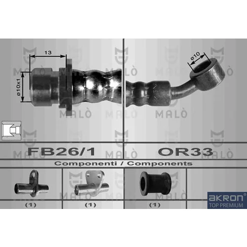 Brzdová hadica AKRON-MALO 80022