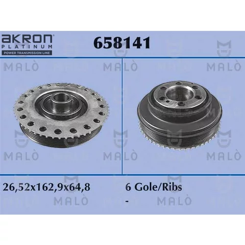Remenica kľukového hriadeľa AKRON-MALO 658141