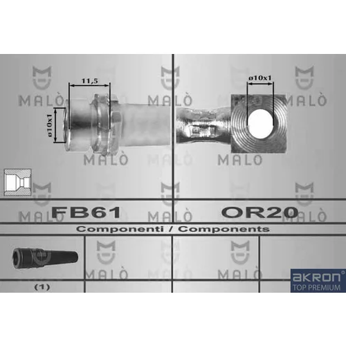 Brzdová hadica AKRON-MALO 80234