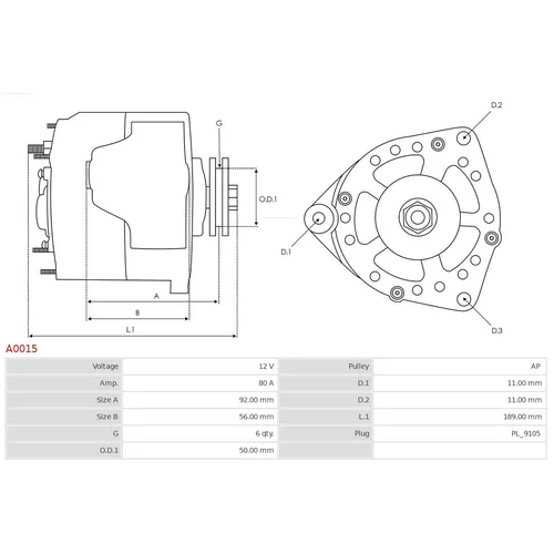 Alternátor A0015 /AS-PL/ - obr. 4
